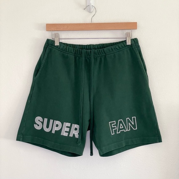 Left On Friday Super Fan Short Unisex Cotton Gym Shorts Palm Green Medium - Picture 7 of 16